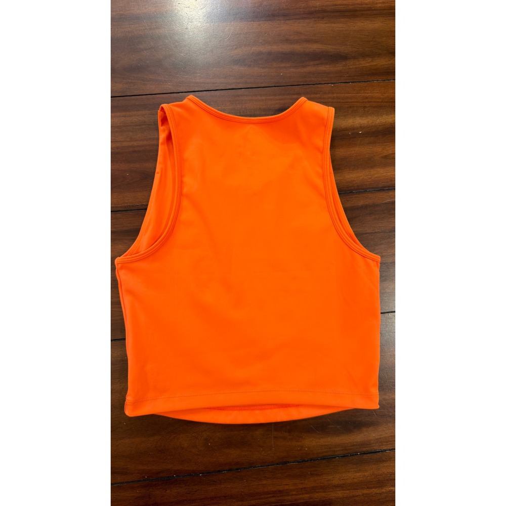 LSKD Womens Orange Activewear Cropped Tank Top WTNK01768 Size Medium - Picture 3 of 16